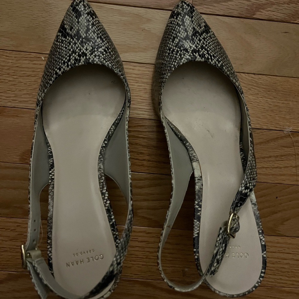 Cole Haan real snake skin heels. SIZE 9 1/2 worn lightly once